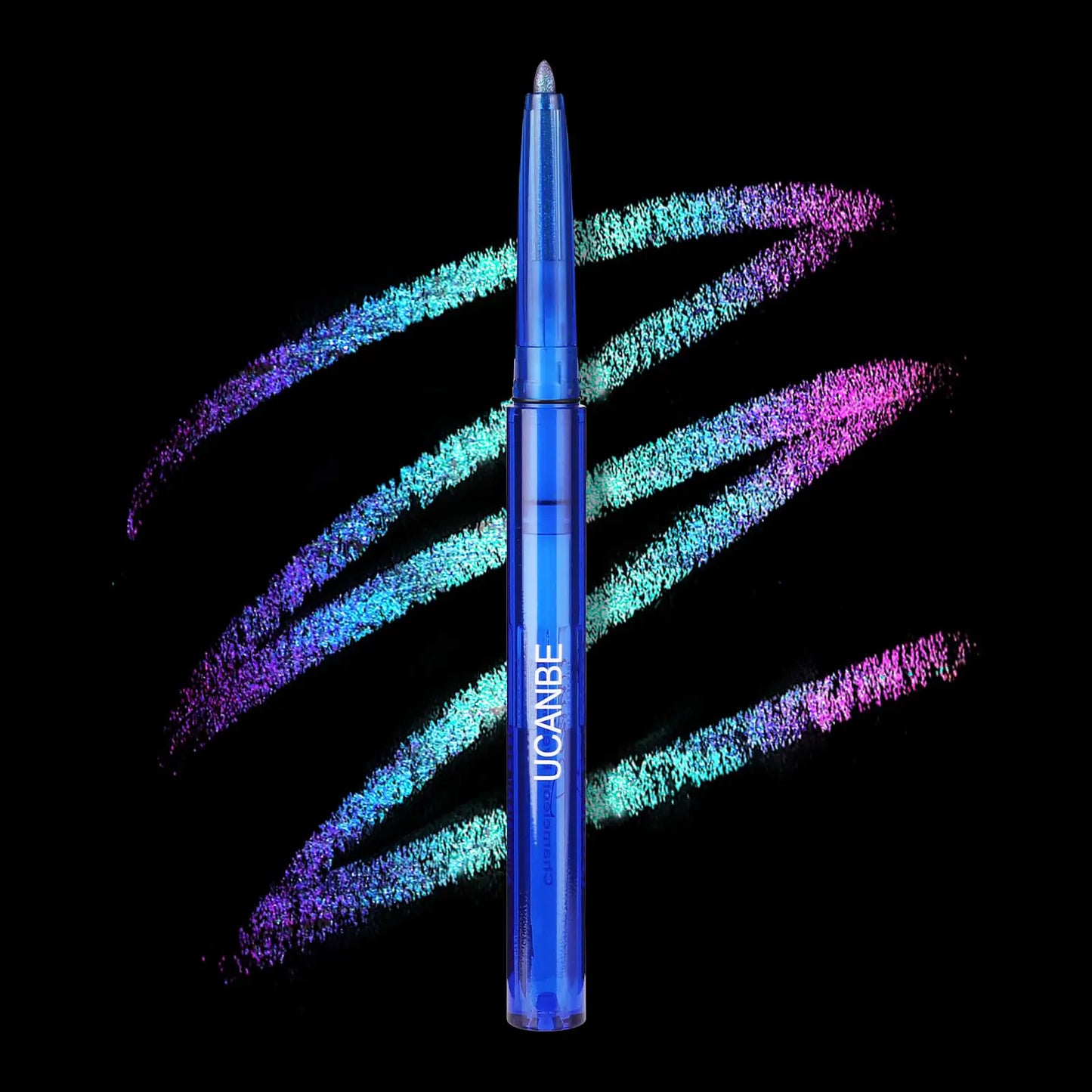 UCANBE Chameleon Eyeshadow & Eyeliner Gel Pencil-Multichrome Shifting Colors Metallic Glitter Eye MakeupWaterproof Long-Lasting Smudge-Proof Multi-Dimensional Color (Teal Green to Rose Magenta)
